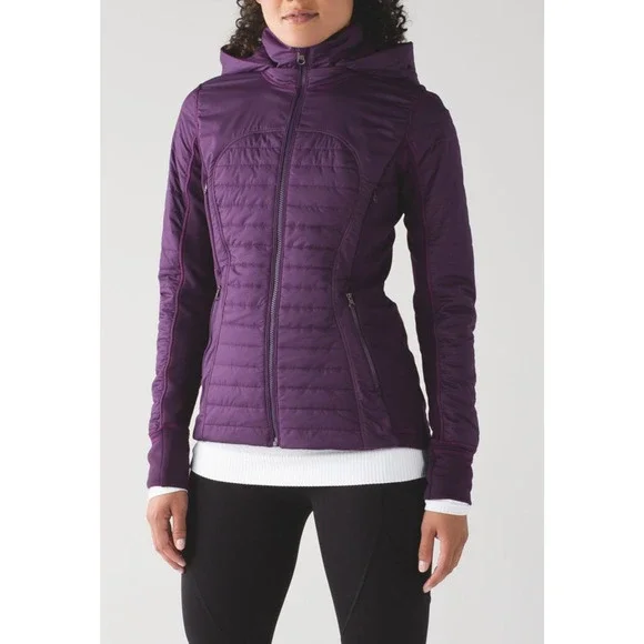 Lululemon First Mile Jacket Darkest Magenta Purple Full Zip Women's Size 2 - Picture 1 of 16